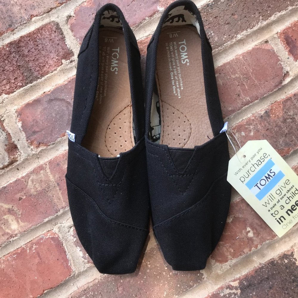 Black Toms size 8